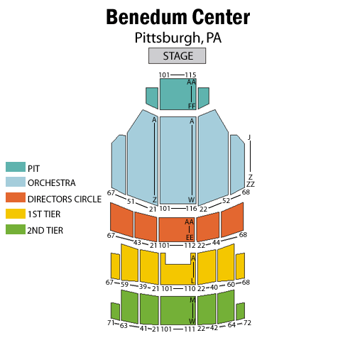 benedum center seating chart
