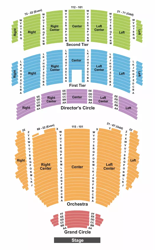 benedum center seating chart
